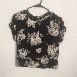 Black Floral Forever21 Shirt